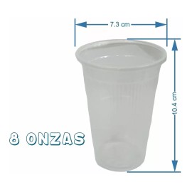 San Jorge 100 Vasos Desechables #8 De Plástico 8 Onzas 236ml