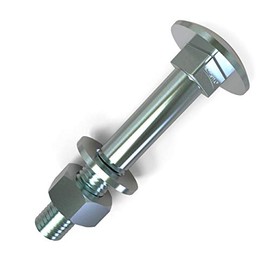 AUPROTEC M6 Carriage Bolts Round-Head Screws + Nuts and Washers Length 20-120 Assorted