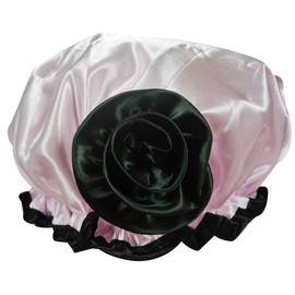 Kella Milla Stylish Satin Shower Cap, Pink/Rose