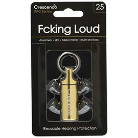 CRESCENDO PRO Ear Plugs Drummer Ear Protectors Fcking Loud 25