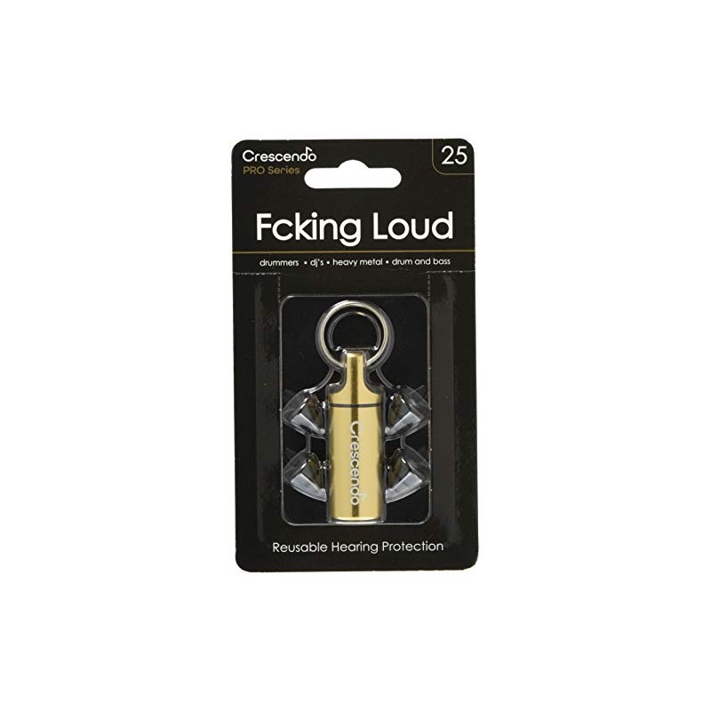 CRESCENDO PRO Ear Plugs Drummer Ear Protectors Fcking Loud 25