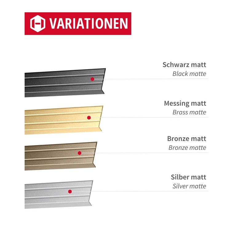 Gedotec Stair Profile Aluminium Step Edge Profile Aluminium Angle Profile