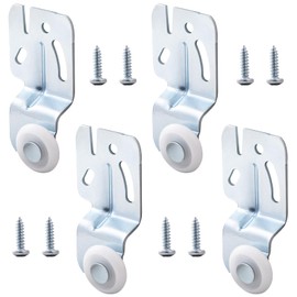 Closet Sliding Door Hardware Wardrobe Roller Kit for Top Hung Bypass Kitchen Doors, 3/4" to 1-3/8 Inch Thick Sliding Door