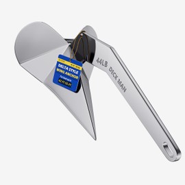 Deck Man Boat Anchor 316 Stainless Steel (Marine Grade) Delta-Style Anchor Heavy Duty Triangular Anchor Wing Style Triangle Anchor (Slivery, 11lb/5kg)