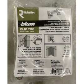 Blum Clip Top Bi-Fold Cabinet Hinge 60°, Boss Knock-In