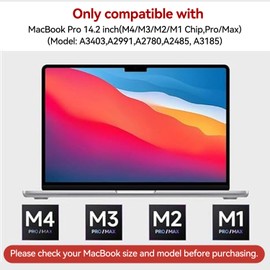 T Tersely [2-Pack] Ultra Clear PET Screen Protector Guard for Macbook Pro 14-inch (M4 Max/Pro M3 Pro /M3 Max /M2 Pro /M2 Max /M1 Chip, Model A3112 A3185 A3401 A2918 A2992 A2442 A2779，2021-2024), HD Protective Film