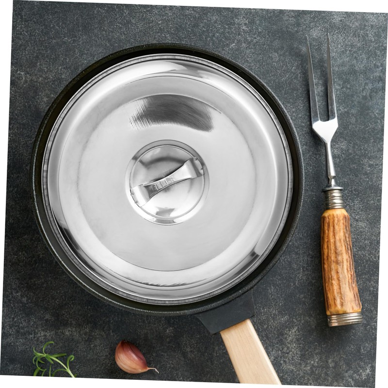 WOONEKY 2Pcs Stainless Steel Food Covers for Steak Oilproof Dish