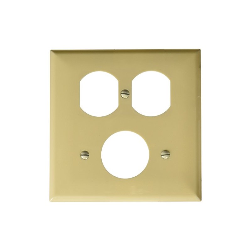 Morris 81688 Lexan Wall Plate, 2 Gang, 1 Duplex, 1