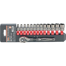 TRUSCO Socket Wrench Set, 6 Corner Type Bayonet Corners 6.35 14S tsw214s