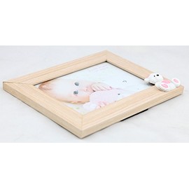 Unbekannt Baby Bear Photo Frame 13 x 18 cm Blue Pink Children's Photo Frame Portrait Frame Colour: Pink