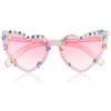 APLZGMG Birthday Glasses Happy Birthday Heart Shaped Sunglasses Pink Birthday Girl Sunglasses for Women Girls Birthday Party(Heart)