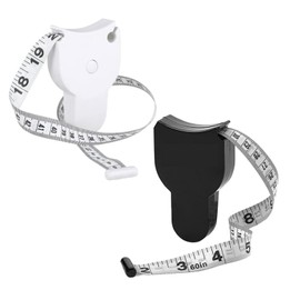 Portable Body Tape Measure Pack of 2 Automatic Retractable Soft Tape Measure 150 cm / 60 Inch Tape Measure for Sewing Measuring Tapes for Dressmaking, Fitness, Handwork, Clothing