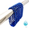 BallchainAge Shower Curtain Hooks, Shower Curtain Rings 12pcs, spa-Quality Look-Blue