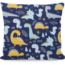 Children's Cushion Cover Decorative Patterned 80 x 80 cm, 1 Pack Baby Toddler Cushion Covers for Prams, Organic Cotton Pillowcase with Zip