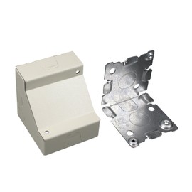 Legrand Wiremold V5719 Metal Raceway for Extending Power, 500 and 700 Series, Corner Box, Ivory (1 Pack)