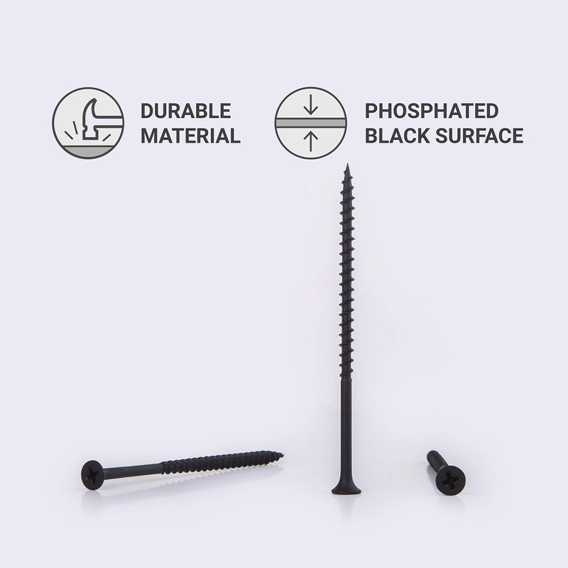 (Pack of 100 pcs) Black Phosphate Carbon Steel 4.2 x