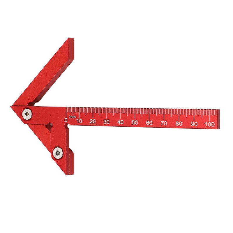 Center Gauge 105mm 45° 90° Aluminum Alloy Line Ruler Measuring