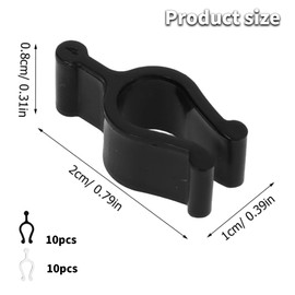 WIizyzfhy 20pcs Leakproof Cosmetic Dispenser Pump Lock Clip Accessory – PP Material,Clamp for Lotion Shampoo Cleansing Oil Bottles – Home Travel & Camping Friendly （Black+White）