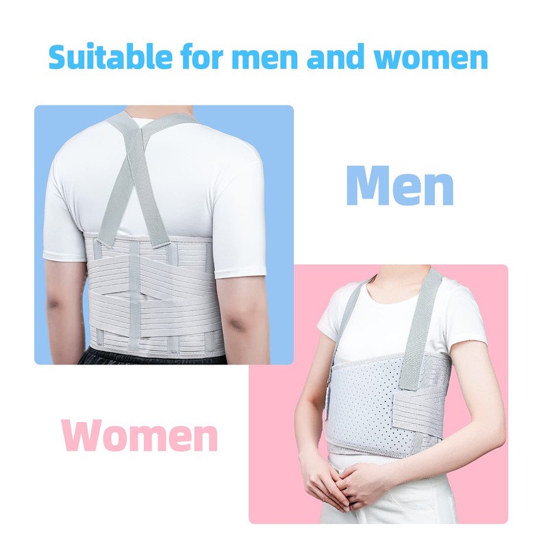 Solmyr Rib Injury Belt Chest Binder, Chest Brace Chest Compression