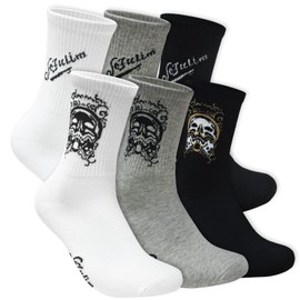 Sefulim Calcetas Deportivas para Mujer Calcetines de cuello redondo amortiguadores 6 pares de calcetines deportivos de algodón Calcetas Deportivas para Hombre calcetines transpirables