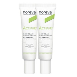 Noreva | Exfoliac BB-Cream Tinted Anti-Blemish Care | Corrects & Removes Blemishes | Sebum Regulator | Clear Tint | Acne-prone Skin | Made in France | Pack of 2 x 30 ml