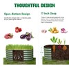 MFSTUDIO Galvanized Raised Garden Bed Kit Outdoor Planter Raised Beds