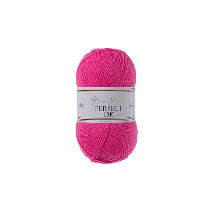 Utopia Crafts DK Double Knitting Yarn, 100g (Raspberry Rose)