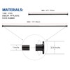 BRIOFOX Industrial Shower Curtain Rod - Never Rust Non-Slip 43-72