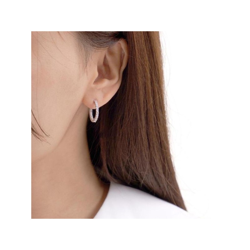 Basic steel one touch ring piercing 16mm OTE121C04TSS stone color