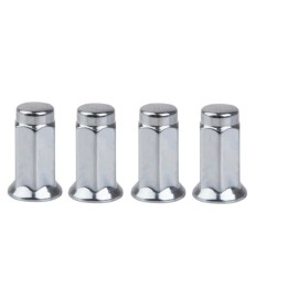 Tusk (4 Pack) Tusk Flat Base Lug Nut 10mm x 1.25mm Thread Pitch w/14mm Head Chrome