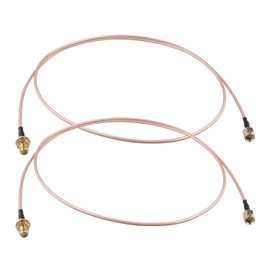 Futheda 2pcs RP-SMA Male to RP-SMA Female Bulkhead Mount WiFi Aerial Antenna Extension Cable RG316 Coaxial Cable 1m/3 feet for Wireless PCI Express PCIE Network Card WiFi Router USB Adapter