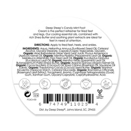 DEEP STEEP Candy Mint Foot Cream, 6 OZ