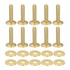 QUARKZMAN Set of 10 Brass Rivets and Cutters 10 x