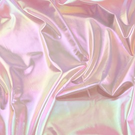 URROMA 1.5M Metallic Foil Stretch Fabric,Pink Iridescent Foil Spandex Fabric Hologram Laser Gradient DIY Sewing Shimmer Craft for Dancewear Costumes