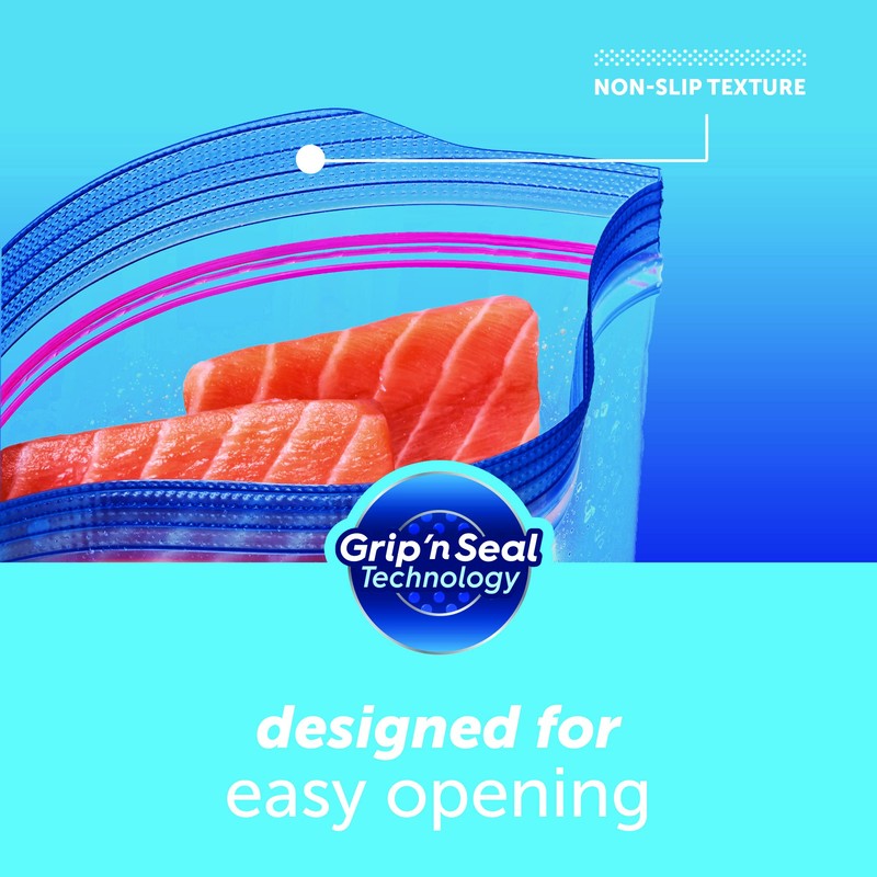 Ziploc Medium Food Storage Freezer Bags, Grip 'n Seal Technology