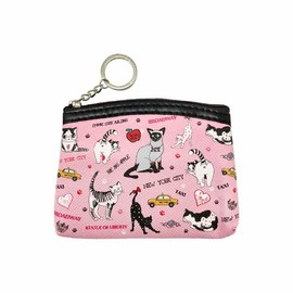 Girls & Women Fashion Cute Chic Classic Elegant New York Souvenir Zipper Change Key Pouch Coin Purse, JP-330148F, New York Element