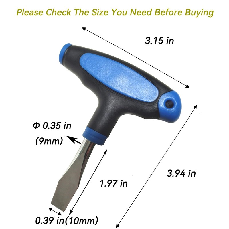 DOFEDOFO T Handle Flat Head Screwdriver, T Handle Flathead Screw