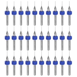 sourcing map PCB Drill Bits 0.4mm Tungsten Carbide Rotary Tool Jewelry CNC Engraving Print Circuit Board Micro Drill Bits 1/8 Inch Shank 30 Pcs
