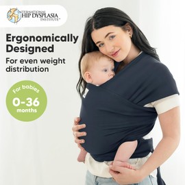 KeaBabies Baby Wrap Carrier - All in 1 Original Breathable Baby Sling, Lightweight,Hands Free Baby Carrier Sling, Baby Carrier Wrap, Baby Carriers for Newborn, Infant, Baby Wraps Carrier (Midnight)