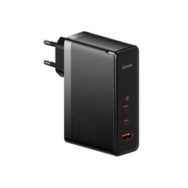 Baseus GaN5 Pro Wall Charger 2 x USB-C + USB, 140 W (Black)