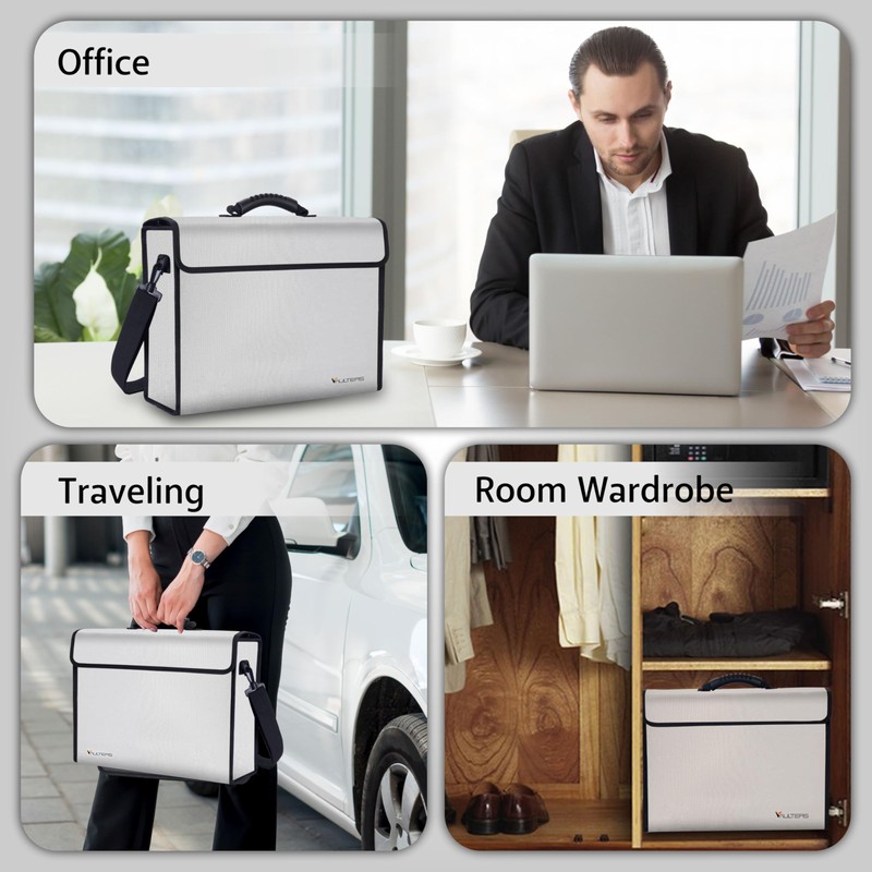 Thermal Insulated Fireproof Document Bag – Large Fireproof & Waterproof