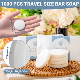 Kacctyen Kacctyen 800 Pcs 0.35oz Mini Bar Soap Bulk Individually Wrapped Bulk Hand Hotel Soap Bars Travel Size Toiletries for Guest Hotel Bathroom Vacation Rentals