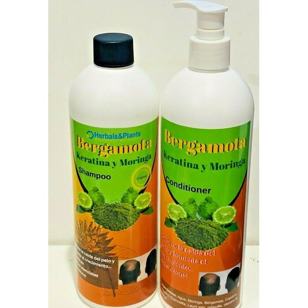 Bergamot Shampoo & Conditioner Moringa Oil Shampoo Bergamota Aceite De Moringa