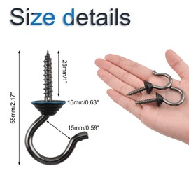 INCREWAY Ceiling Hooks, Vintage Ceiling Hooks, Screw Hooks, Multipurpose Wall Screw Hooks for Bedroom, Kitchen, Pack of 20