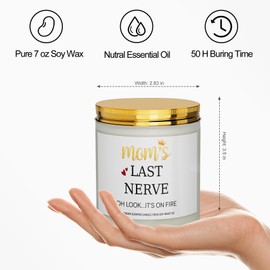 Mothers Day Gifts for Mom from Daughter Son, Mom Birthday Gift Idea, Lavender Scented Candle for Stepmother Mother in Law Bonus Mom, Funny Gag Gifts for Mother, Cool Mother Day Candle Gifts for Wife