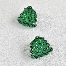 Christmas Hair Clips Christmas Tree Hair Claw for Women 1Pcs Cute Green Tree Glitter Hair Claw Clips for Hair Hair Clips Hair Clips Resin Hair Clips Cute Christmas Clips Cute Hair Clips Accessories