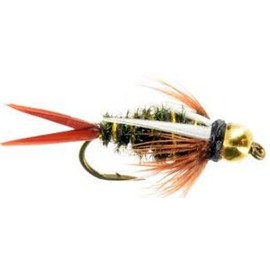 Feeder Creek Prince Bead Head Nymph Fly, One Dozen Fly Fishing Wet Flies for Trout Bass Steelhead, 7 (14)