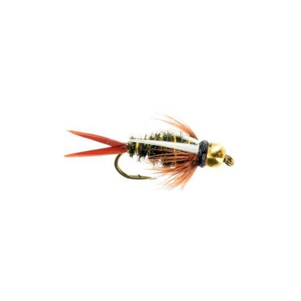 Feeder Creek Prince Bead Head Nymph Fly, One Dozen Fly Fishing Wet Flies for Trout Bass Steelhead, 7 (14)