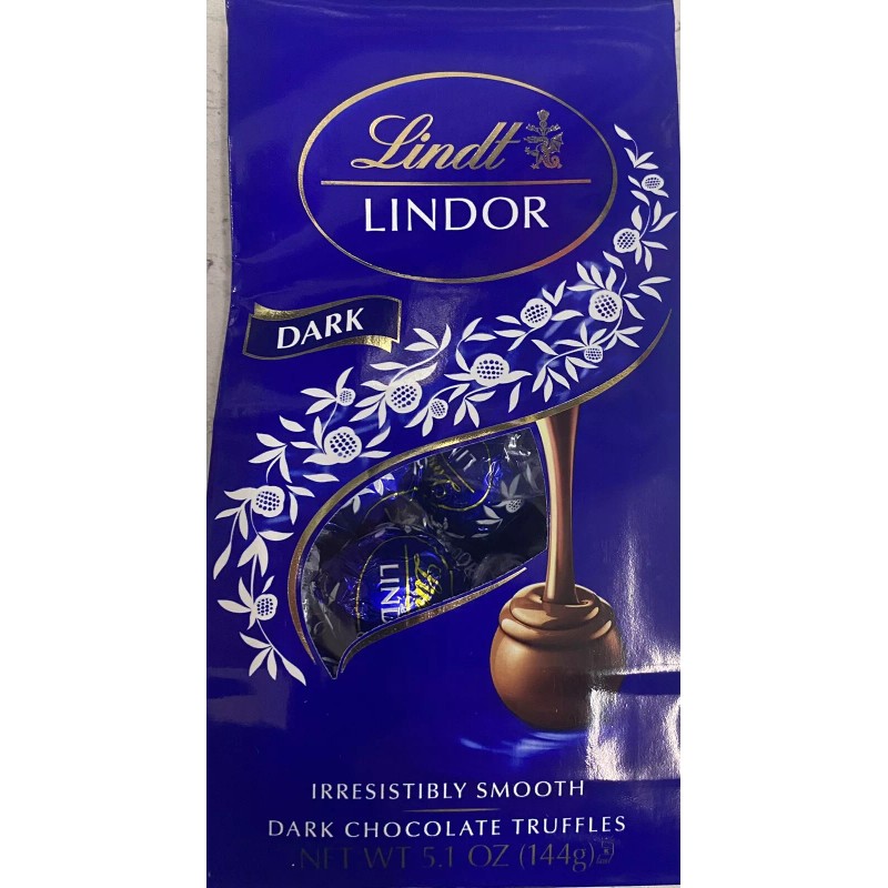 Lindt NEW Lindt Lindor DARK CHOCOLATE Truffles 5.1 oz Bag