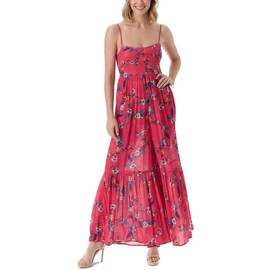 Jessica Simpson Womens Ronan Smocked Wide Leg Jumpsuit, Flora Mimic - Love Potion, Small US